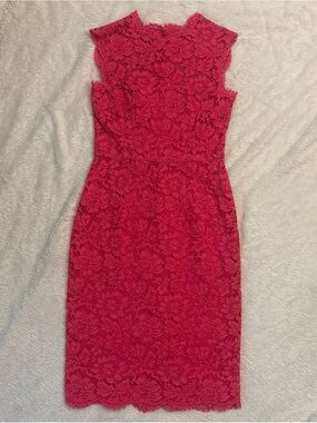 Valentino Hot Pink Lace Dress